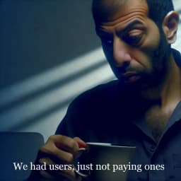 Devastated man no users