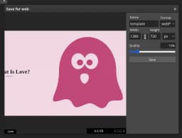 Photopea save dialog