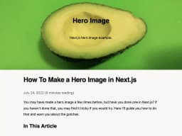 Next.js hero image example