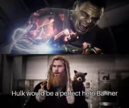 Thor impressed by Hulk hero Banner meme