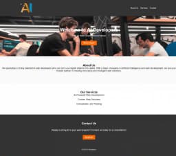 AI generated landing page