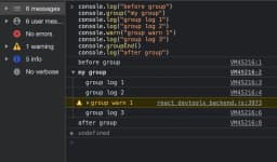Console group expanded